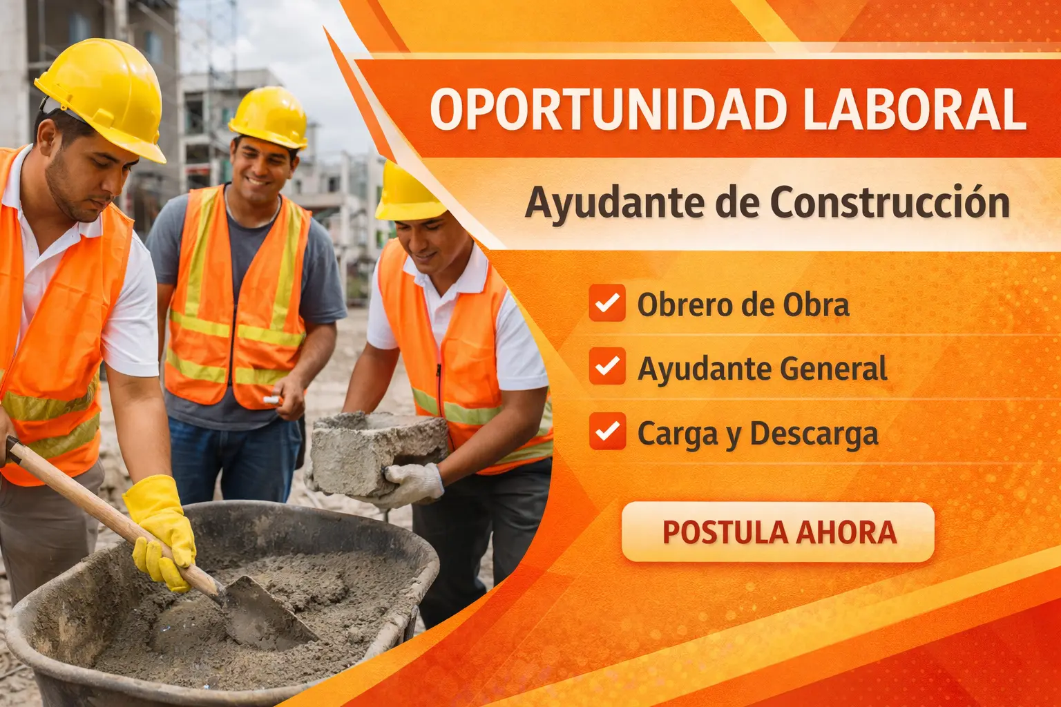 Lee más sobre el artículo Ayudante de Construcción