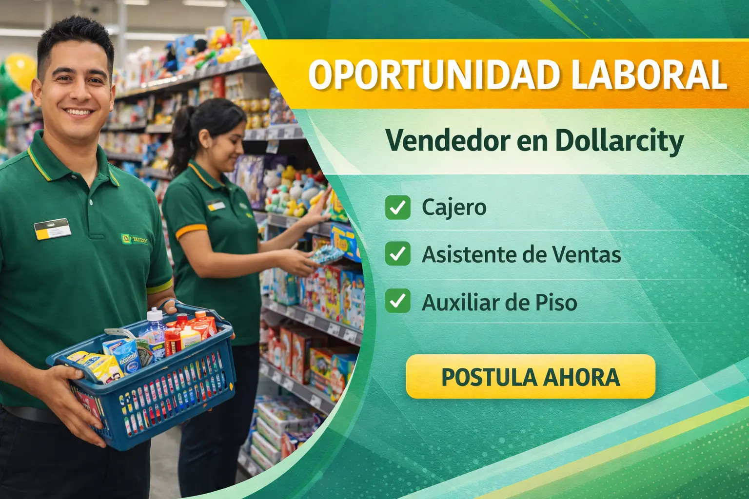Lee más sobre el artículo Vendedor en Dollarcity