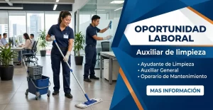 Lee más sobre el artículo Auxiliar de limpieza